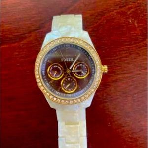 Fossil watch- white tortoise